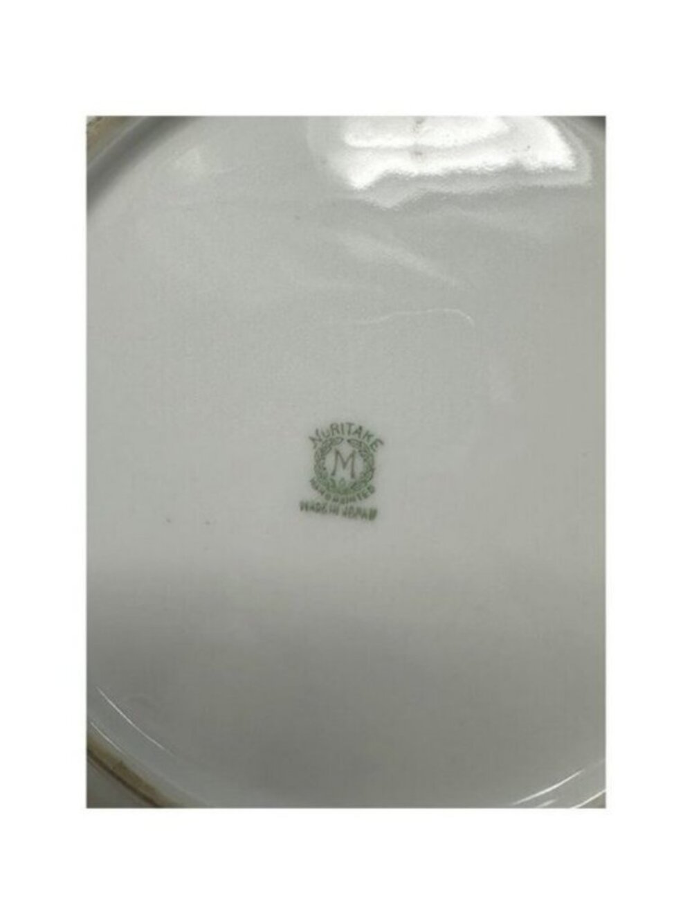 NORITAKE MORIMURA TWO HANDLED SERVING BOWL Floral Art Deco Blue Luster Ware - Picture 10 of 15